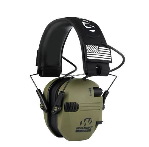 Активні тактичні навушники для стрільби Walker`s Army Green