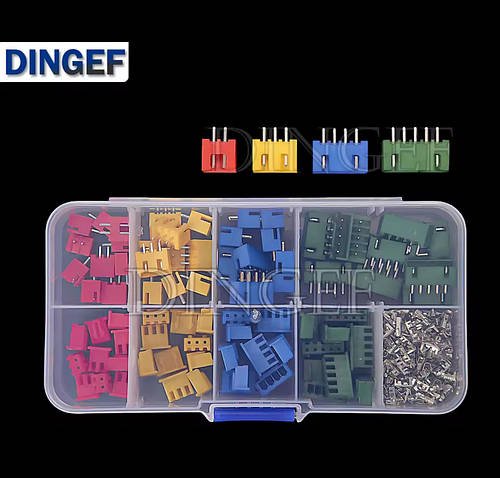 Набір конекторів JST ХН 2.54 мм Colored, 2/3/4/5 pin, 230 елементів у пластиковому кейсі