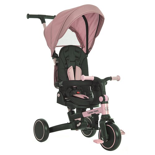 Велосипед триколісний дитячий з батьківською ручкою TURBO TRIKE MT 1036 Pink Рожевий