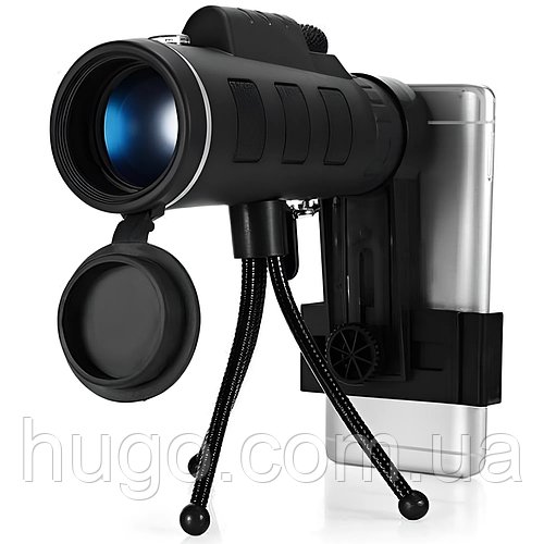 Монокуляр TELESCOPE KL-1040: 40x60 з триногою та адаптером для смартфона / Телефонний монокуляр