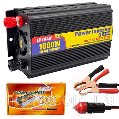 Інвертор 12V-220V 1000W з USB / Автомобільний перетворювач постійного струму