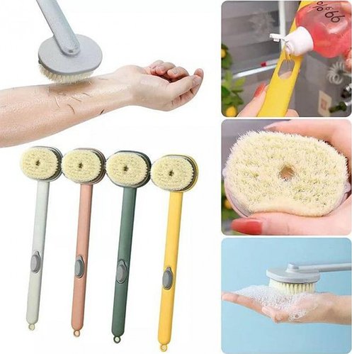 Щітка для душу з довгою ручкою та дозатором, масажна щітка для тіла — 36 см YU227