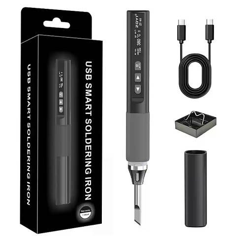 # Портативний паяльник ZOYI ZT-N1 96 Вт с жалом T12-К, кабель USB type-C, підставка