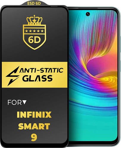 Захисне скло 6D Anti-Static Infinix Smart 9 Glass Shield