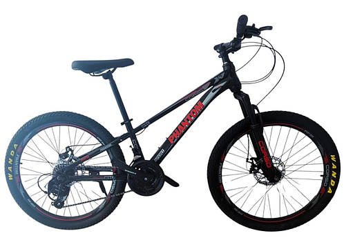 Велосипед спортивний 24 дюйми (рама 11", Saiguan 21 швидкість, складання 75%) Corso PHANTOM PH-26824 Чорний