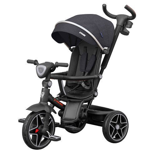 Велосипед триколісний з батьківською ручкою TILLY DYNAMIC  T-3810 BLACK Чорний