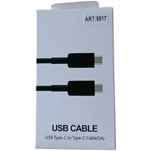 Кабель Type-C to Type-C 45W Black Edition 5A - потужна та швидка зарядка для портативних пристроїв та гаджетів
