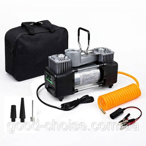 Автомобільний двопоршневий компресор 12V, 85л/хв, Air Compressor 628-4x4 / Повітряний компресор для авто