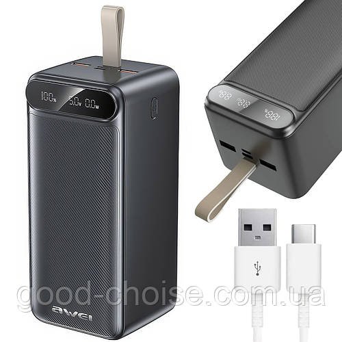 Повербанк 100000mAh, 2хUSB, Type-C, Micro-USB, AWEI P101K / Павербанк для телефону / УМБ / Зовнішній акумулятор