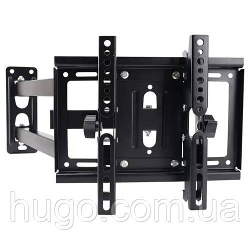 Кронштейн нахилений для телевізора 14-40" до 25кг V201 / Настінне кріплення для ТБ / Тримач для телевізора