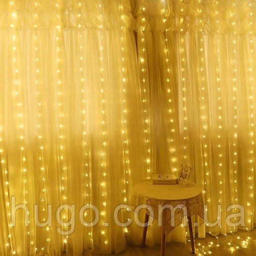 Гірлянда "Роса" USB 50м 500 LED + Пульт дистанційного керування (Теплий Білий) / Гірлянда на новий рік /Гірлянда світлодіодна