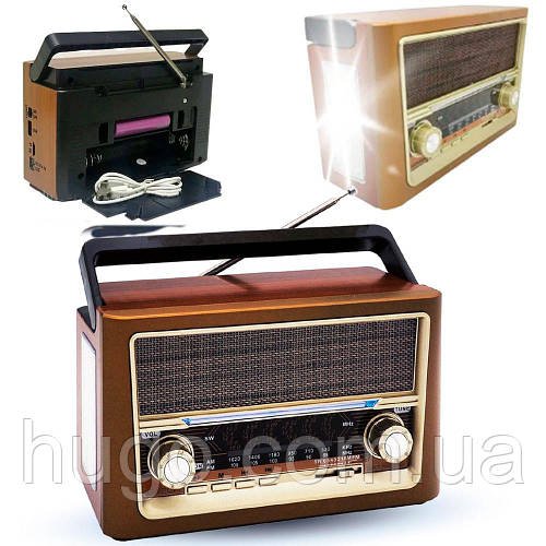 Портативне FM-радіо Everton RT-324 з USB та Bluetooth, Темно-коричневе / Акумуляторний радіоприймач