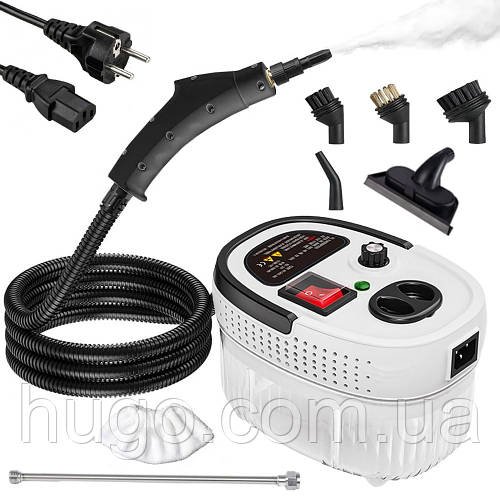 Компактний пароочисник для дому, 2500Вт, 1,2л + 8 насадок / Парогенератор для прибирання / Паровий очищувач