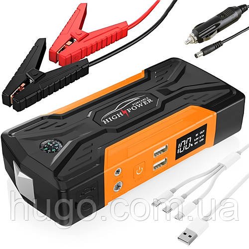 Пусковий пристрій 1000А з двома USB портами модель JUMPSTARTER QY28 / Пусковий пристрій для автомобіля
