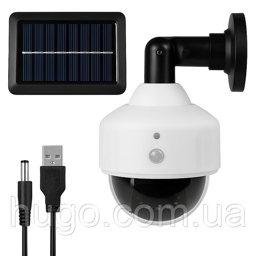 Камера-обманка із сонячною панеллю та LED підсвічуванням JX-5118 / Муляж камери з датчиком руху