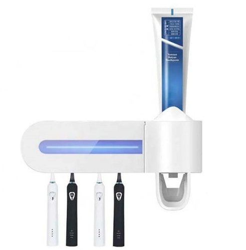 Диспенсер для зубної пасти + стерилізатор для зубних щіток Toothbrush sterilizer holder YU227