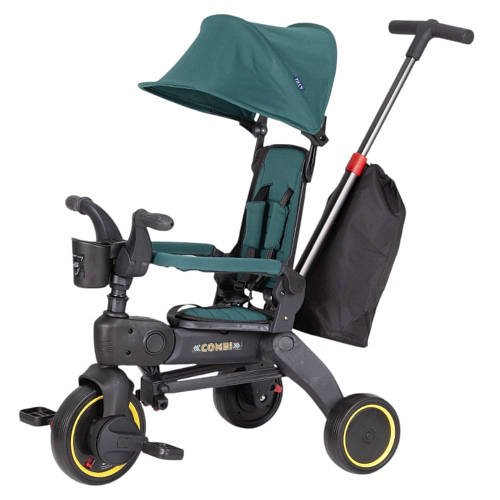 Велосипед триколісний з батьківською ручкою TILLY COMBI T-392 GREEN Зелений