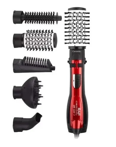Фен щітка 5в1 RAF R416 1200W мультистайлер для укладання волосся Black/Red YU227
