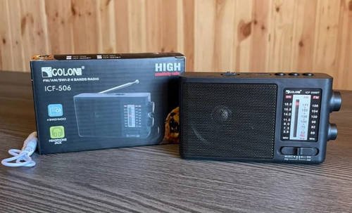 Портативний радіоприймач з Bluetooth і MP3-плеєром для дому, дачі або поїздок. GOLON ICF-506BT YU227