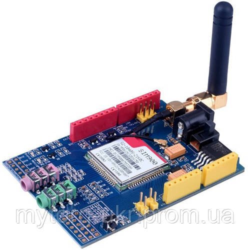 Модуль GSM GPRS SIM900 Shield для Arduino GSM 850 900 1800 1900 МГц  Синій