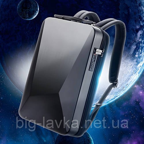 Міський рюкзак Meteor Black для ноутбука 15.6 з USB та розширенням до 6 см  Чорний