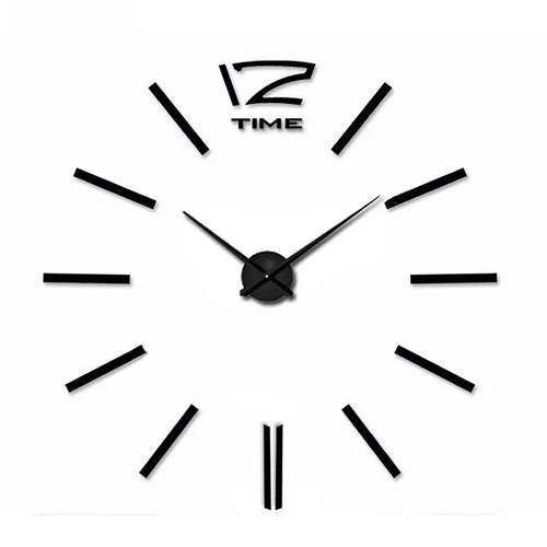 Великий настінний 3D годинник DIY Clock до 100 см Палички Чорні YU227