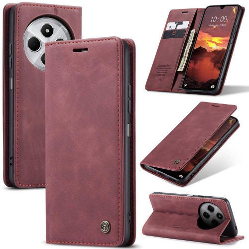 Чохол книжка з магнітом Redmi 14C CaseMe Wine