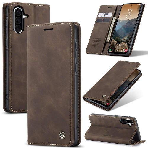 Чохол книжка з магнітом Samsung Galaxy A56 A566 CaseMe Dark Brown