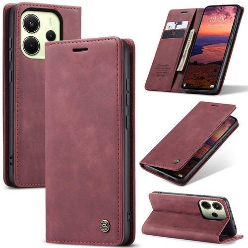 Чохол книжка з магнітом Xiaomi Redmi Note 14 5G CaseMe Wine