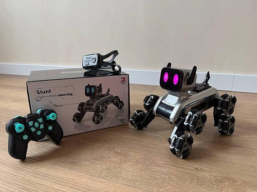 Розумний робот собака восьмиколісний трюковий Stunt eight-wheel robot dog HP227