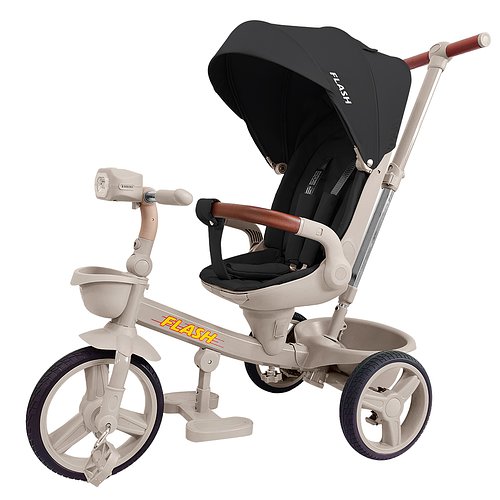 Велосипед триколісний з батьківською ручкою TILLY FLASH  T-3812 DARK GREY Темно-сірий