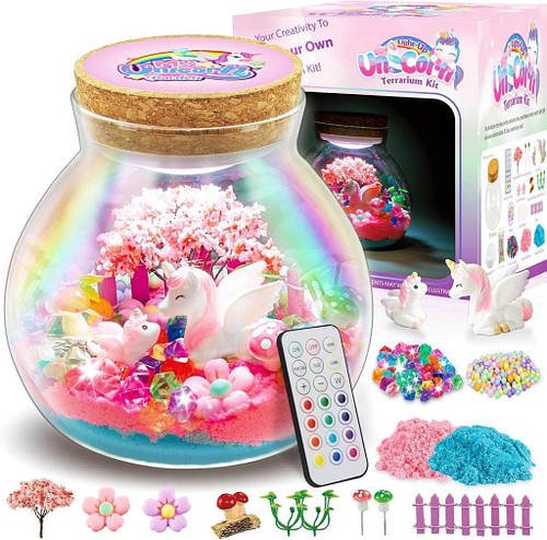 Набір для творчості UNICORN Terrarium Kit (нічник, з пультом р/у, маленькі квіти, аксесуари) BK1871