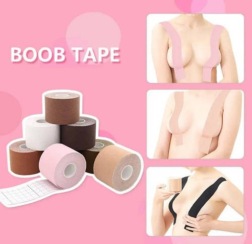 Кінезіотейп BOOB Tape для Тейпування Грудей 5 см х 5 м HP227