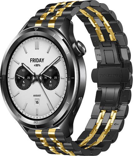 Металевий Браслет Spinye Line для Xiaomi Watch S4 47mm Black Gold