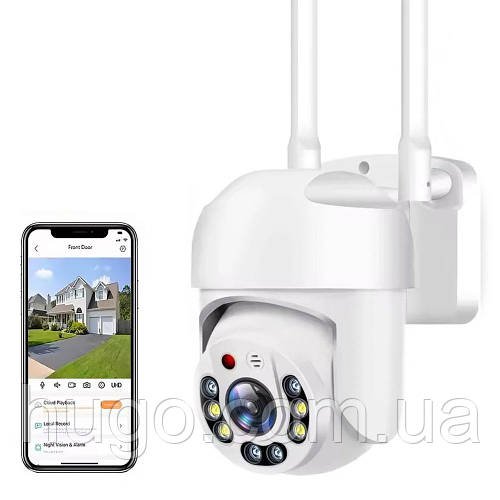Вулична Wifi камера відеоспостереження 4Мп, Full HD, V3 / Поворотна IP камера / Вай фай камера спостереження