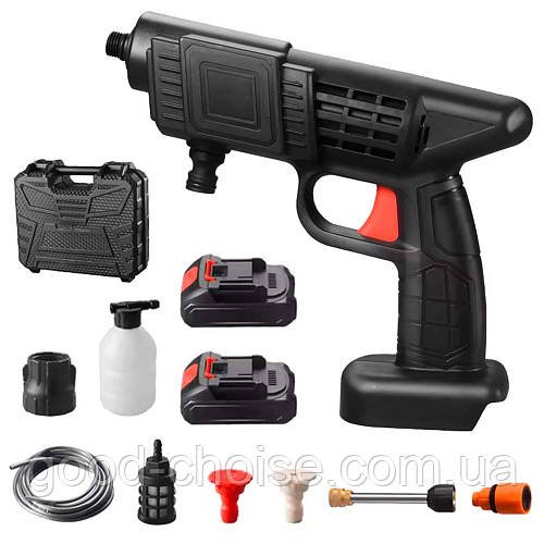 Акумуляторна мийка високого тиску + 2 АКБ, в кейсі / Мінімийка акумуляторна / Бездротова мийка