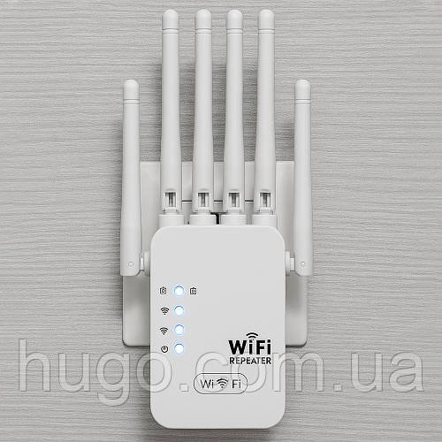 Підсилювач WiFi 2,4 ГГц, до 1200 мбіт/с, від мережі / Вай фай ретранслятор для дому / Wifi репітер / Маршрутизатор