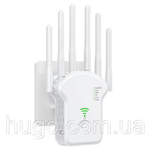 Підсилювач WiFi 2,4 ГГц, до 300 Мбіт/с, від мережі / Вай фай ретранслятор для дому / Wifi репітер / Маршрутизатор