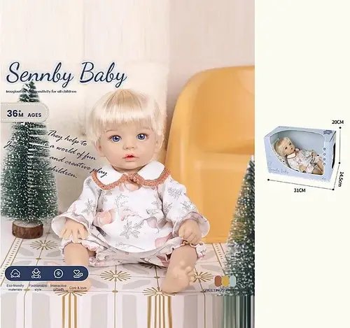 Лялька Sennby Baby (висота: 31 см, знімний одяг, рухомі кінцівки, у коробці) SNB 222 K