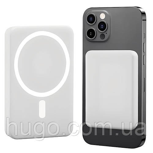 Повербанк 15000mAh, MagSafe, ZX106 / УМБ / Магнітний павербанк бездротовий / PowerBank