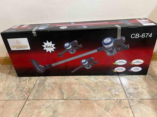 Акумуляторний пилосос Crownberg CB-674, 2500 Вт, 0.5 л, вертикальний пилосос для дому YU227
