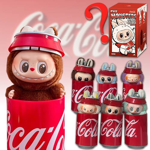 Колекційна м'яка іграшка-сюрприз Лабуба у банку Coca-Cola