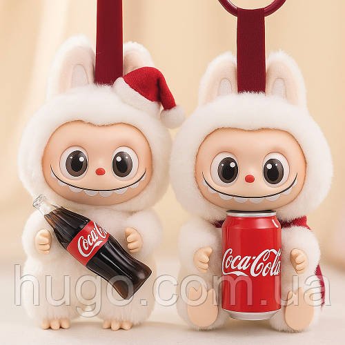 М'яка іграшка-брелок Labubu "Coca-Cola", 17см, Сюрприз / Плюшева фігурка Лабубу / Іграшка сюрприз Labubu