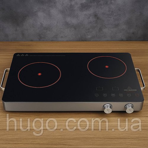 Інфрачервона плита 2-х конфоркова CB-1332, 2000W / Кухонна плита / Електрична плита