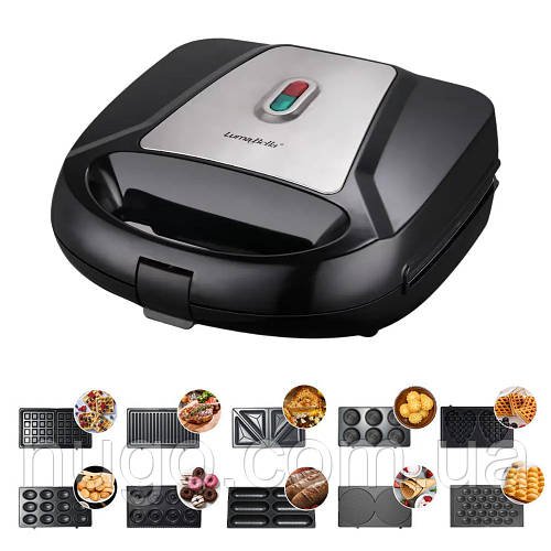 Мультигріль 10в1 LB-58055 (800W) / Набір мультипекарів / Сендвічниця / Вафельниця