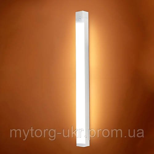 Led акумуляторна лампа з USB та датчиком руху  Білий