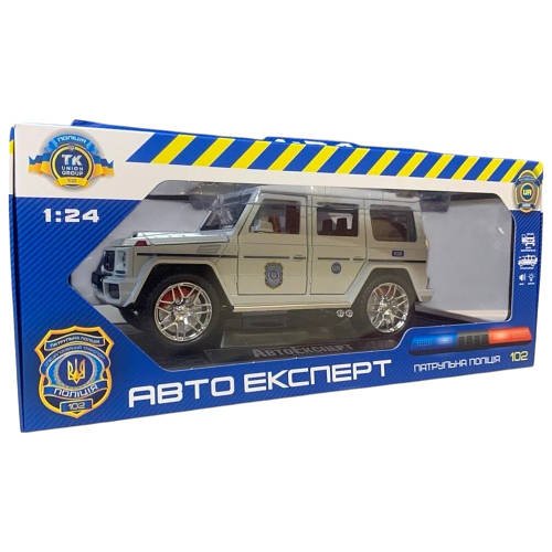 Машинка патрульної поліції "Авто Експерт" (інерція, звук, світло, двері, капот, що відчиняються, масштаб 1:24)32968