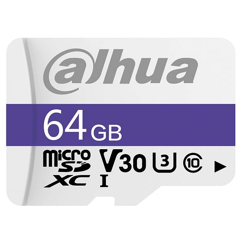 Картка пам'яті microSD 64 ГБ Dahua DHI-TF-C100, Class 10, UHS-I U3/V30 для відеоспостереження та мобільних пристроїв