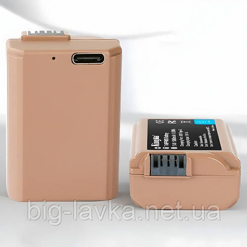 Акумулятор NP-FW50 Type-C 1080mAh із прямою індикаторною зарядкою  Коричневий