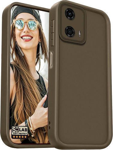 Матовий силіконовий чохол SHLab SoftProtect Motorola Moto G24 Power Brown